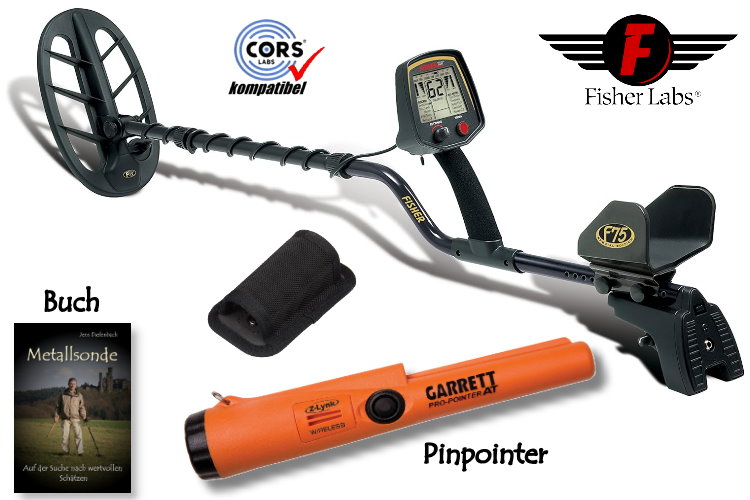 Fisher F75 Metalldetektor mit Garrett PRO-POINTER AT Pinpointer