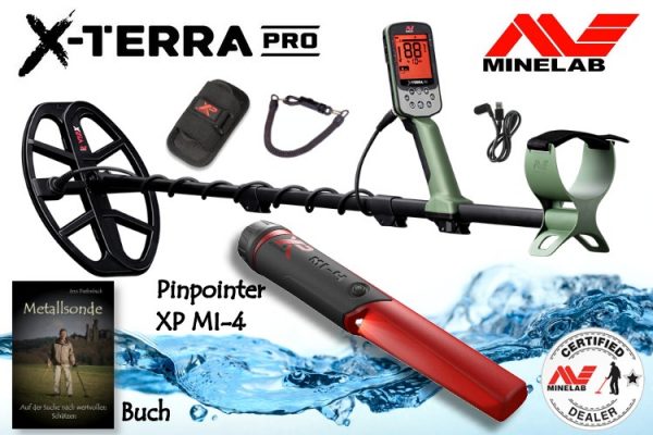 Metalldetektor Minelav X-Terra PRO mit XP MI-4 Pinpointer